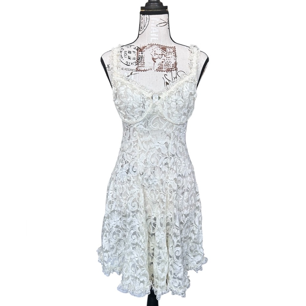 Private Luxuries Vintage Babydoll Lace Mini Dress size Large